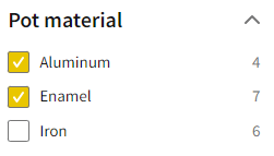 Checkboxes Filter