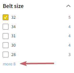 Less/more feature